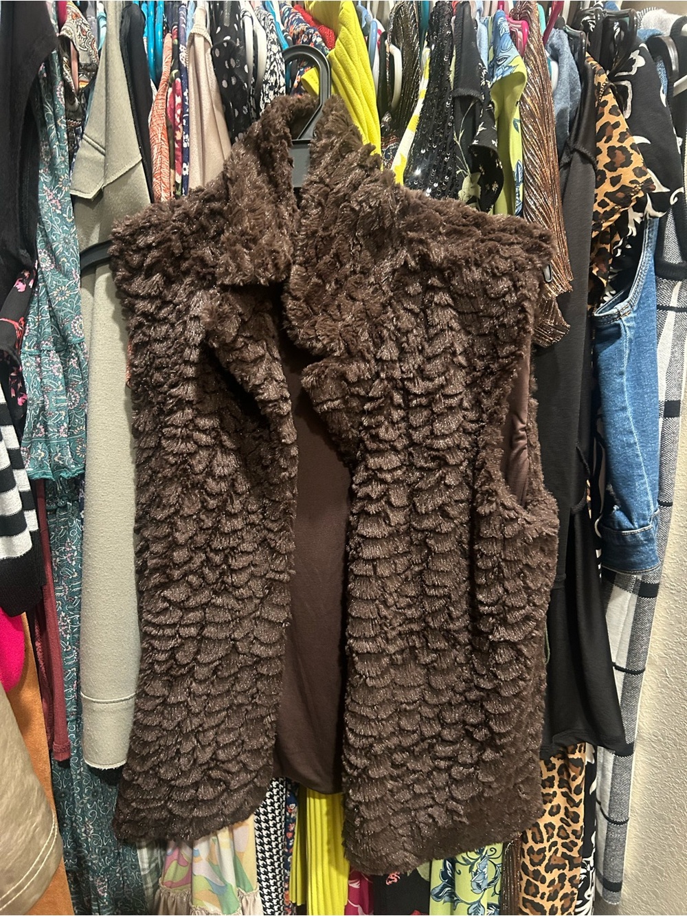 Finesse Brown Faux Fur Jacket